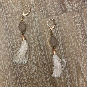 Pink Tassel Earrings